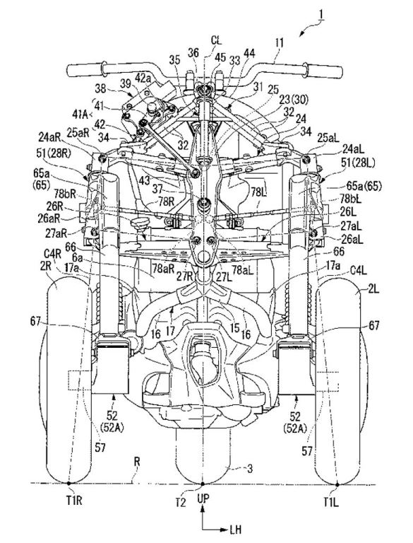 Honda'dan Üç Tekerlekli Motosiklet İçin Patent Başvurusu 1. İçerik Fotoğrafı